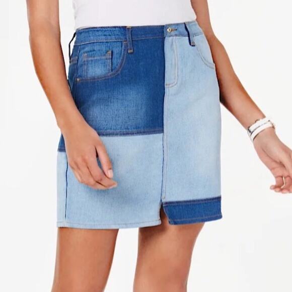 Tommy Hilfiger Color Block Denim Skirt 6 - Picture 5 of 7